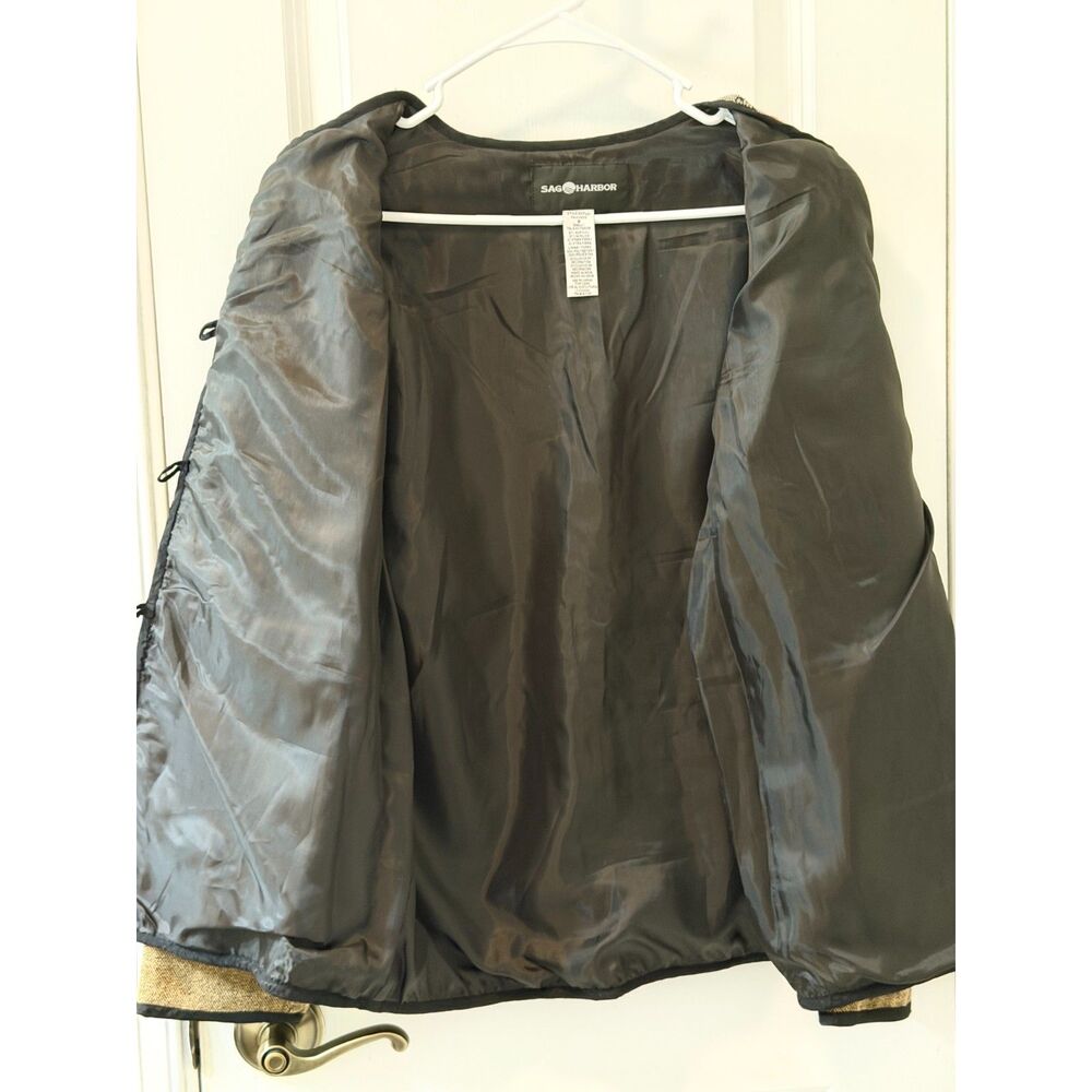 Sag Harbor Boho Patchwork Woven Jacket Size 8 - image 2